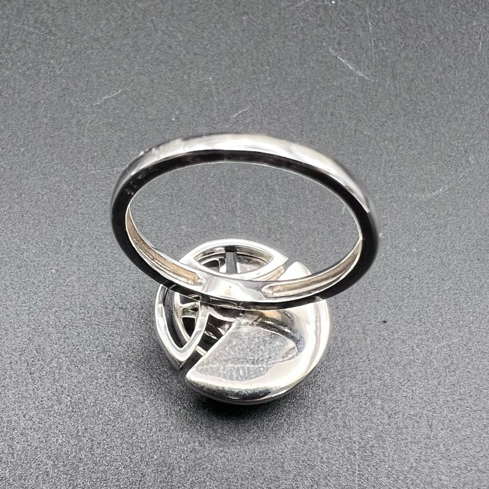 Sterling Silver Opal Fidget Spinner Ring - Picture 5 of 6